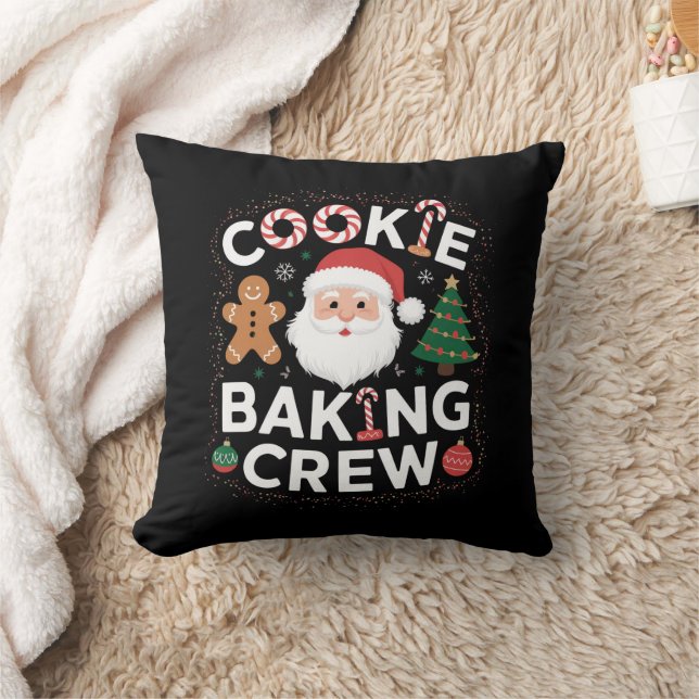 Christmas Cookie Baking Crew Family Christmas  Cushion (Blanket)