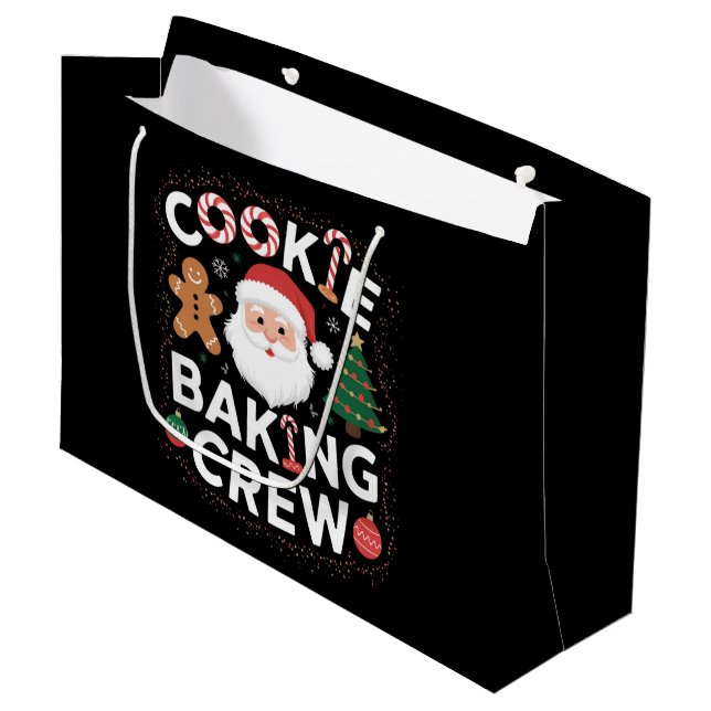Christmas Cookie Baking Crew Family Christmas  Large Gift Bag (Front Angled)