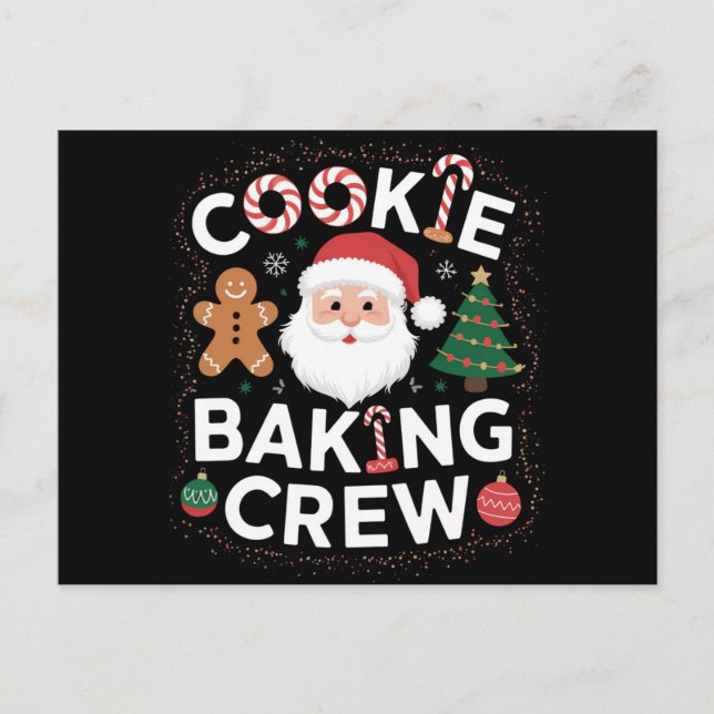 Christmas Cookie Baking Crew Family Christmas  Postcard (Front)