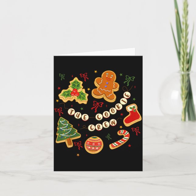 Christmas Cookie Baking Crew For Women Basker Seni Card (Front)