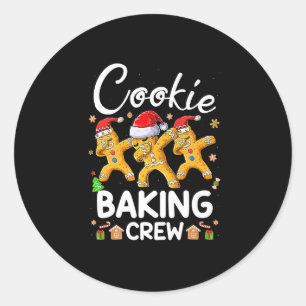 Christmas Cookie Baking Crew Funny Pajamas Family Classic Round Sticker