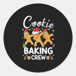 Christmas Cookie Baking Crew Funny Pajamas Family Classic Round Sticker