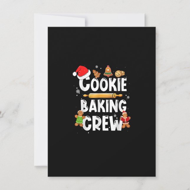 Christmas Cookie Baking Crew Funny Pyjamas Family  Invitation (Front)