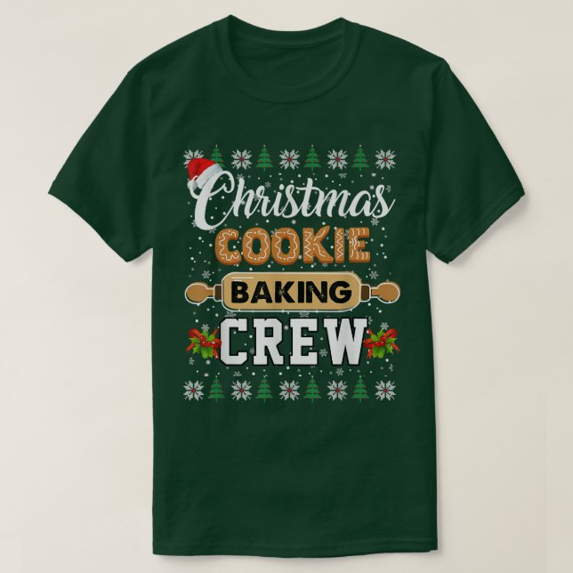 Christmas Cookie Baking Crew Funny Xmas Pyjamas Fa T-Shirt (Design Front)