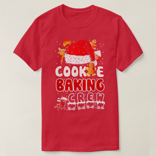 Christmas Cookie Baking Crew Gingerbread Christmas T-Shirt (Design Front)