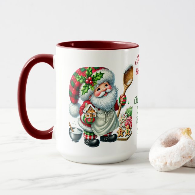 Christmas Cookie Baking Crew - Gnome Chefs Mug (With Donut)
