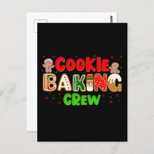 Christmas Cookie Baking Crew Group Matching Xmas   Postcard