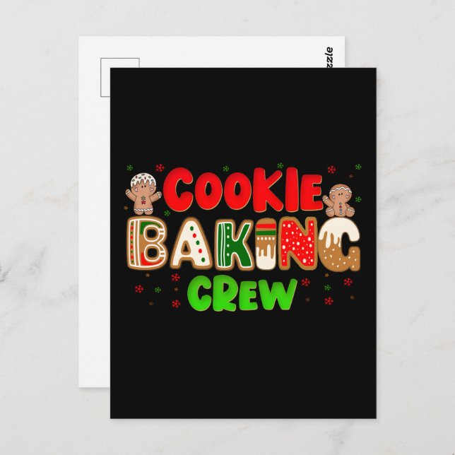 Christmas Cookie Baking Crew Group Matching Xmas   Postcard (Front/Back)