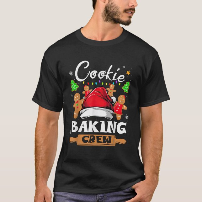 Christmas Cookie Baking Crew Matching Pyjamas Xmas T-Shirt (Front)