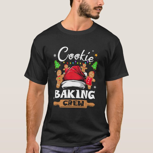 Christmas Cookie Baking Crew Matching Pyjamas Xmas T-Shirt (Front)