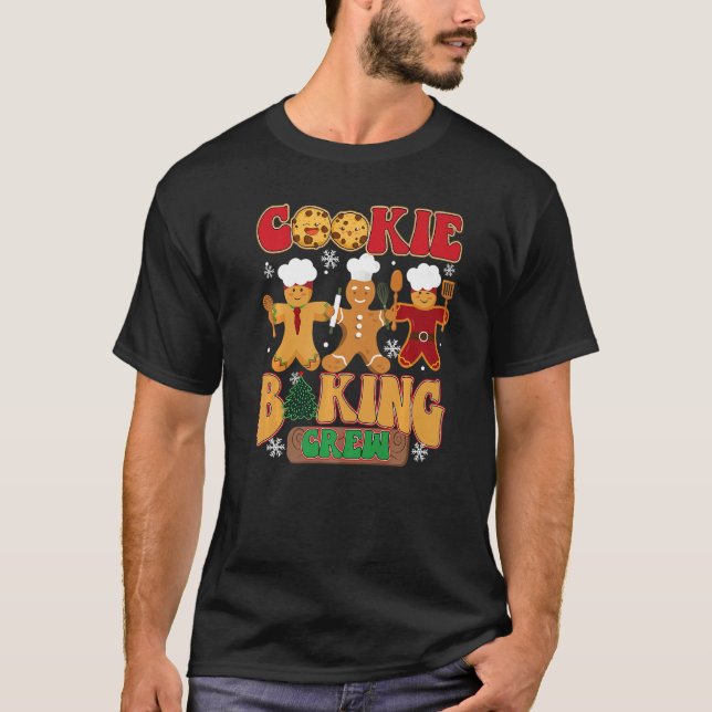 Christmas Cookie Baking Crew  Pyjamas Family Xmas T-Shirt (Front)