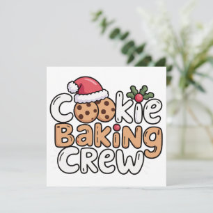 Christmas Cookie Baking Crew Xmas Holiday Card