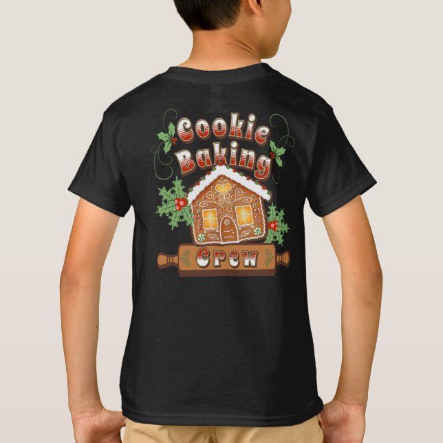 Christmas Cookie Baking Gingerbread House -  T-Shirt (Back)