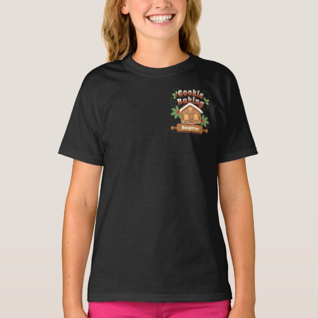 Christmas Cookie Baking Gingerbread House -  T-Shirt (Front)