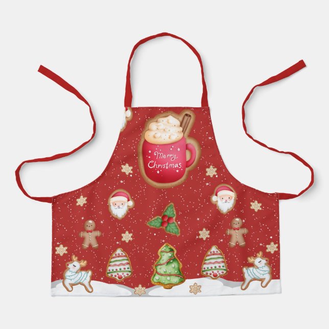 Christmas Cookie Baking Kids Apron (Front)