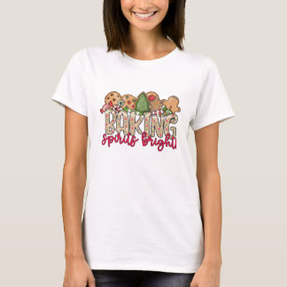 Christmas Cookie Baking T-Shirt- Baking Spirits  T-Shirt