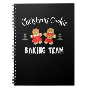 Christmas cookie baking team gingerbread man notebook