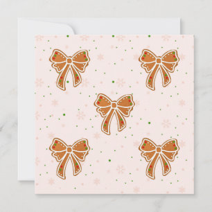 Christmas Cookie Bows Holiday Card