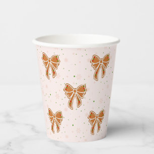 Christmas Cookie Bows Paper Cups