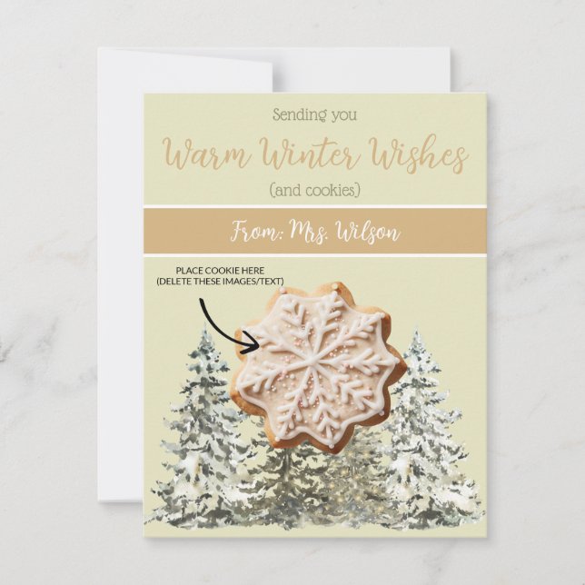 Christmas Cookie Cards, Personalised Gifting Cards (Front)