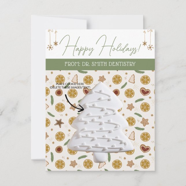 Christmas Cookie Cards, Personalised Gifting Cards (Front)