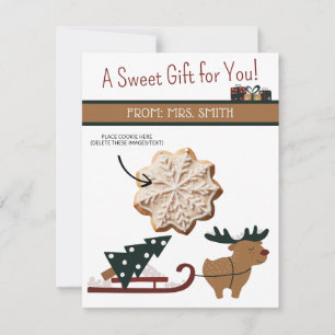 Christmas Cookie Cards, Personalised Gifting Cards