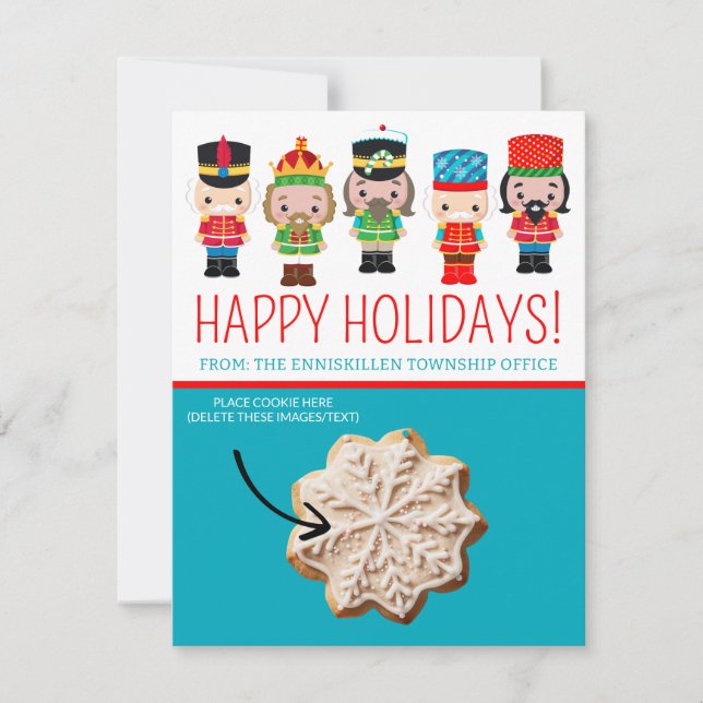 Christmas Cookie Cards, Personalised Gifting Cards (Front)