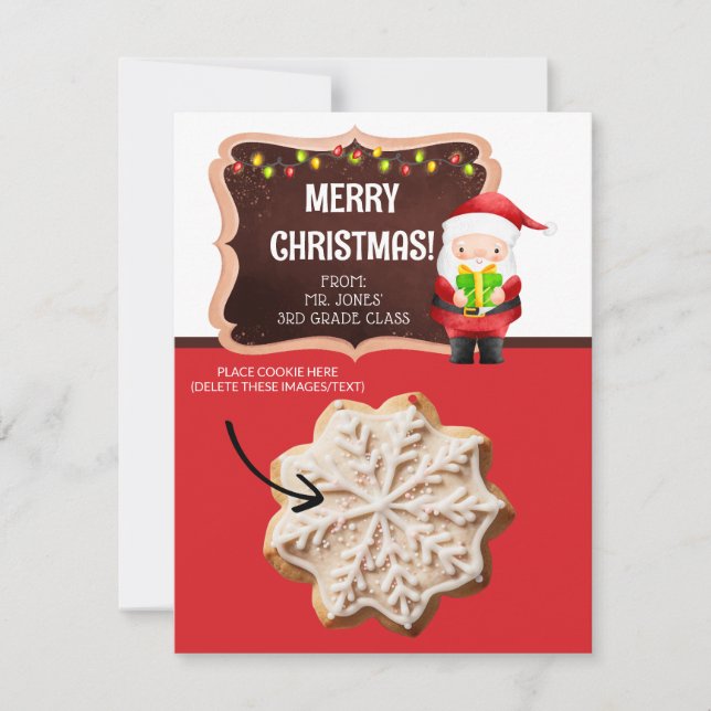 Christmas Cookie Cards, Personalised Gifting Cards (Front)