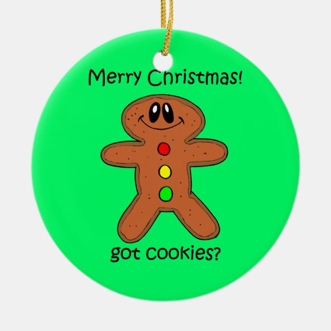 Christmas cookie ceramic tree decoration (Front)