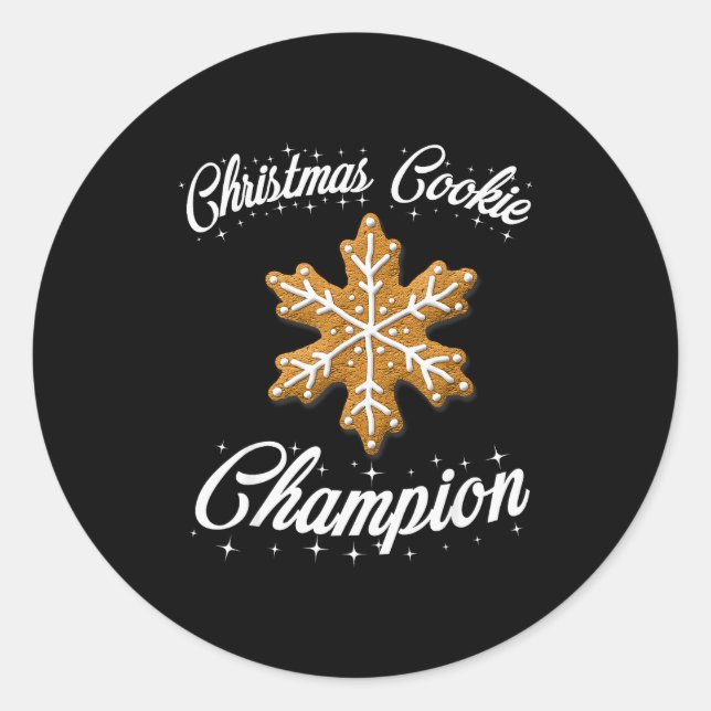 Christmas Cookie Chamon Baker  Classic Round Sticker (Front)