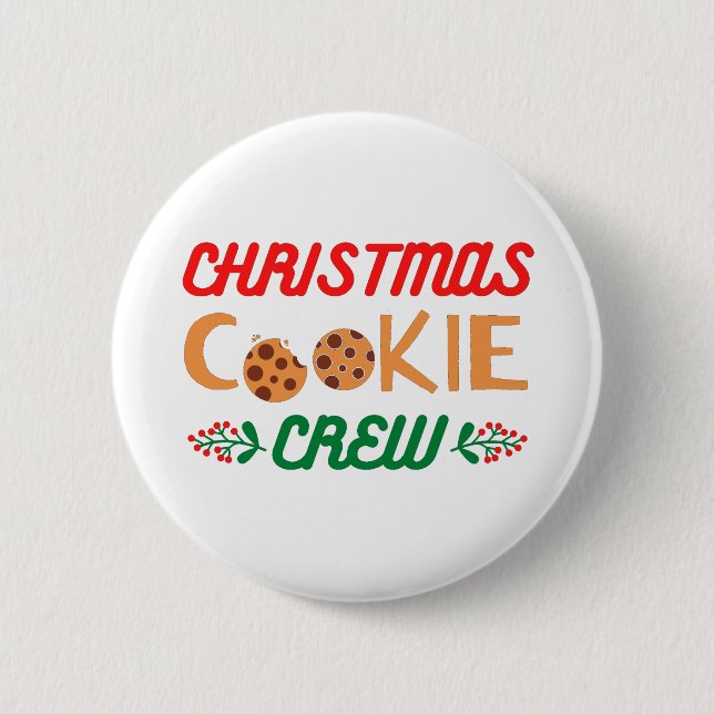 Christmas Cookie Crew 6 Cm Round Badge (Front)