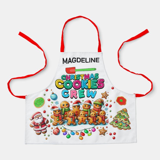Christmas Cookie Crew  Apron (Front)
