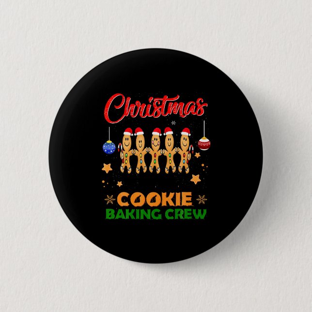 Christmas Cookie Crew Baking Team New Xmas Bakers  6 Cm Round Badge (Front)
