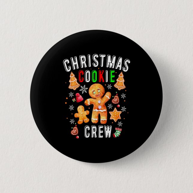 Christmas Cookie Crew Baking Team New Xmas Bakers  6 Cm Round Badge (Front)
