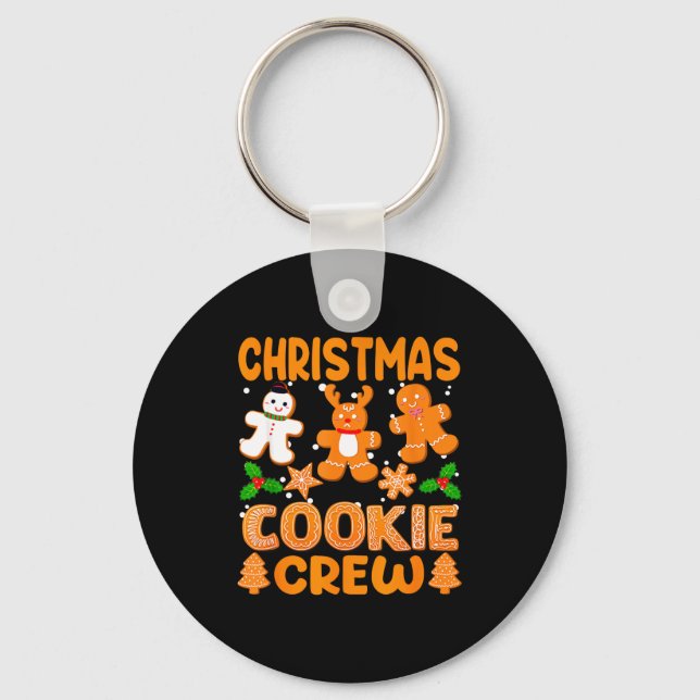 Christmas Cookie Crew Baking Team New Xmas Bakers  Key Ring (Front)