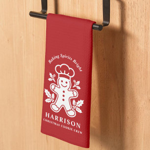 Christmas Cookie Crew Family Holiday Baking Tea Towel
