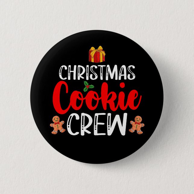 Christmas Cookie Crew Family Pyjamas Xmas Holiday 6 Cm Round Badge (Front)