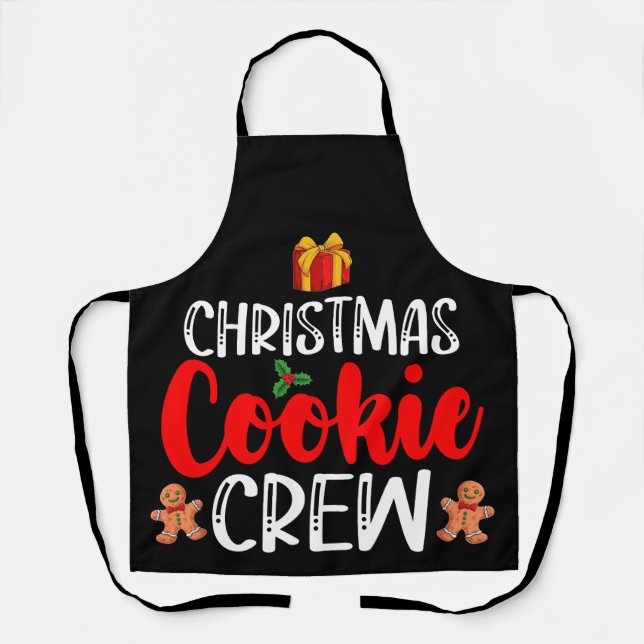 Christmas Cookie Crew Family Pyjamas Xmas Holiday Apron (Front)