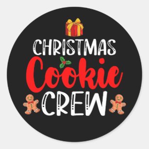 Christmas Cookie Crew Family Pyjamas Xmas Holiday Classic Round Sticker