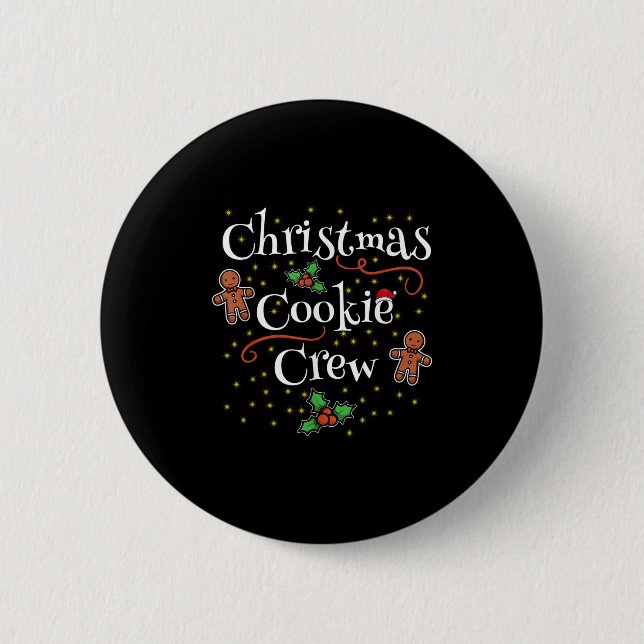 Christmas Cookie Crew Is Perfect As A Family Match 6 Cm Round Badge (Front)