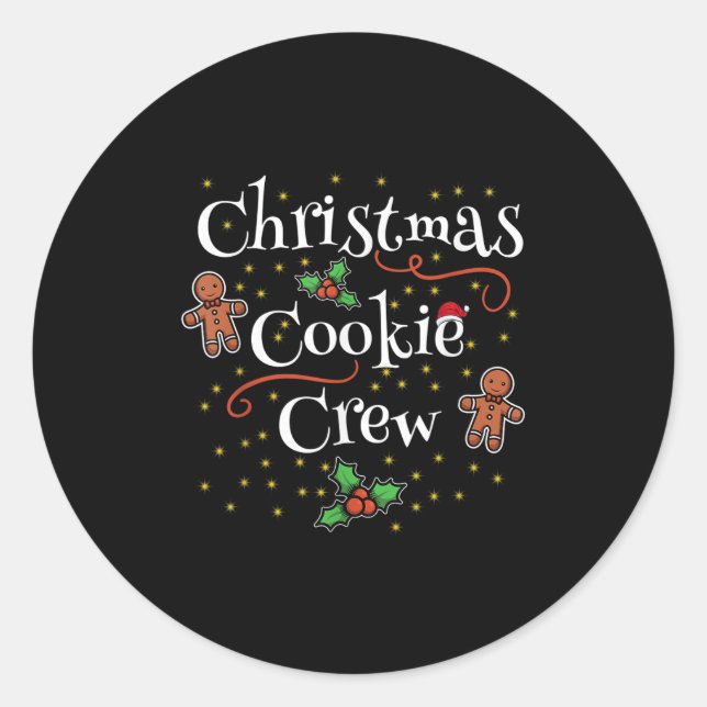 Christmas Cookie Crew Is Perfect As A Family Match Classic Round Sticker (Front)