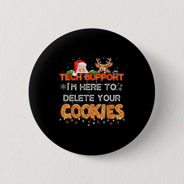 Christmas Cookie Crew Pajamas Tech Baking Family F 6 Cm Round Badge (Front)