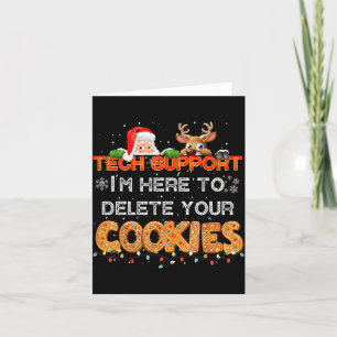 Christmas Cookie Crew Pajamas Tech Baking Family F Card