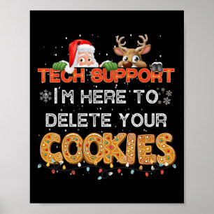 Christmas Cookie Crew Pajamas Tech King Family Fun Poster