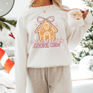 Christmas Cookie Crew pink Coquette Sweatshirt