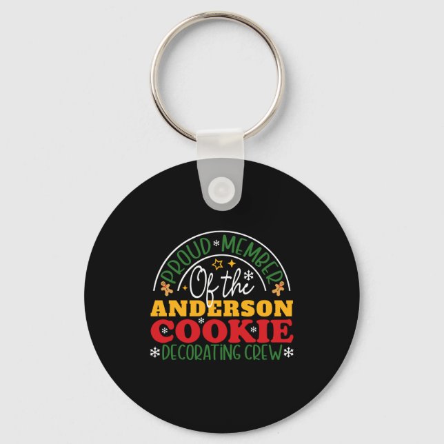 Christmas Cookie Decorating Crew Family  Key Ring (Front)