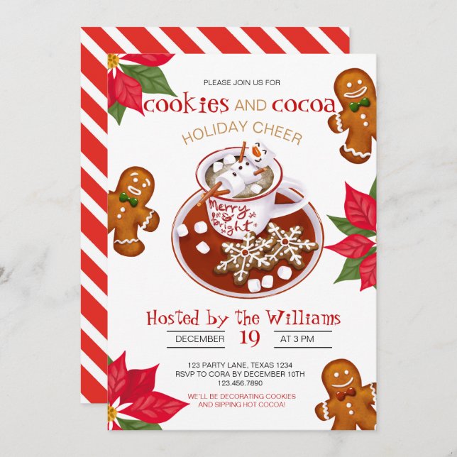 Christmas Cookie Decorating Party  Invitation (Front/Back)