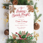 Christmas Cookie Exchange Baking Spirits Bright Invitation<br><div class="desc">Christmas Cookie Exchange Baking Spirits Bright Invitation</div>