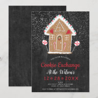Christmas cookie exchange black ginger bread house