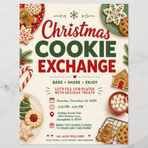 Christmas Cookie Exchange Flyer
